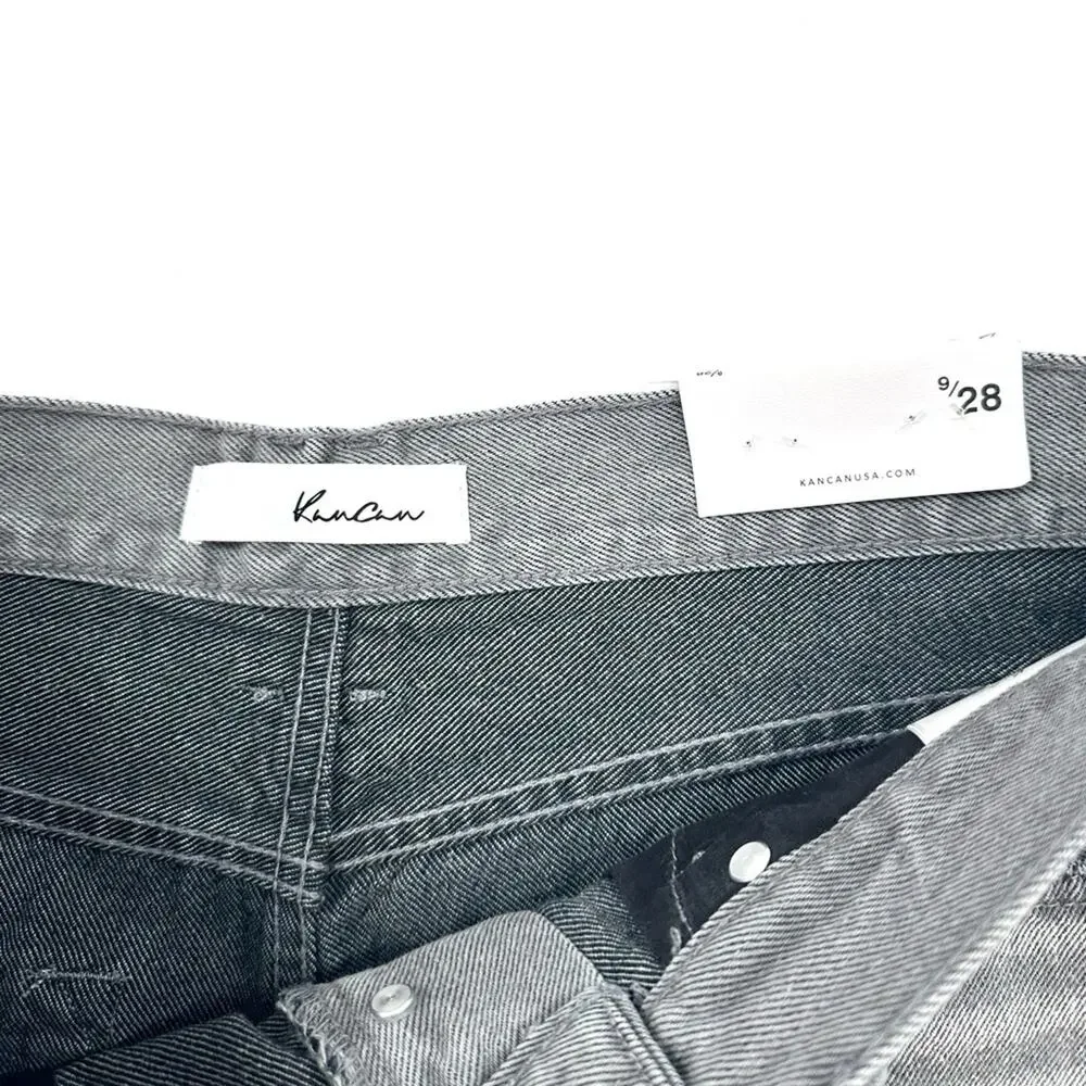 KanCan Alessia Ultra High Rise 90's Flare Light Gray Denim Jeans Size 9 - Picture 6 of 9
